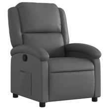 Relaxfauteuil grijs kunstleer