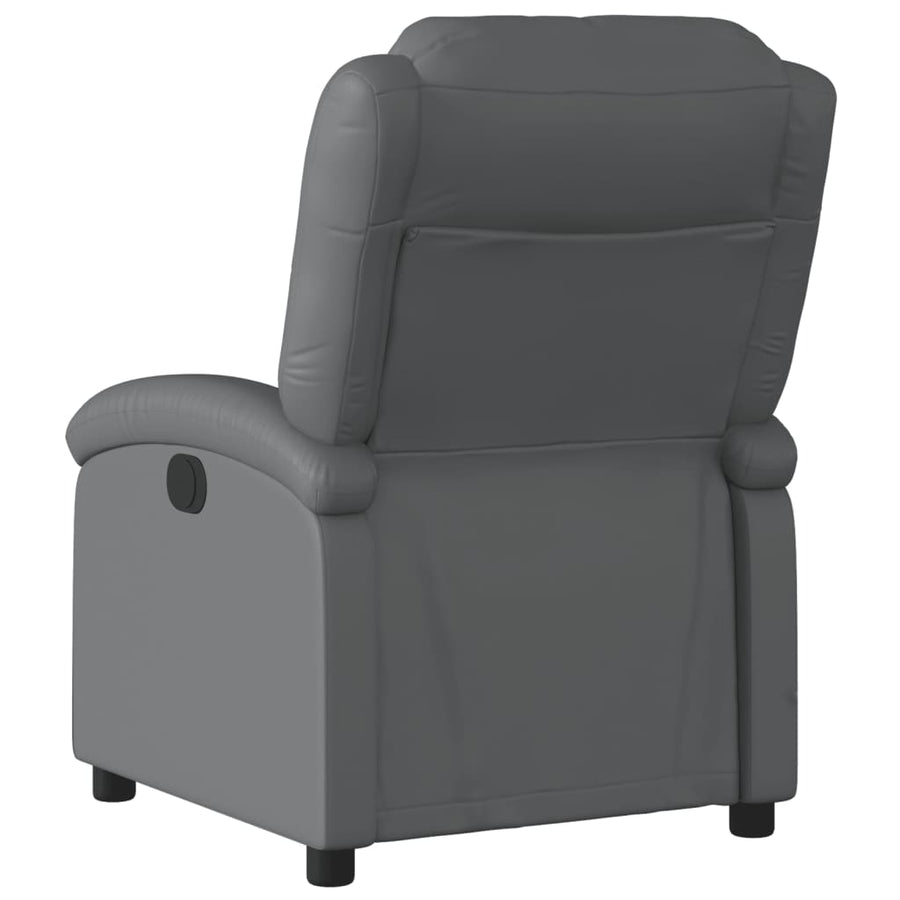 Relaxfauteuil grijs kunstleer