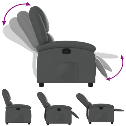 Relaxfauteuil grijs kunstleer