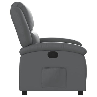 Relaxfauteuil grijs kunstleer