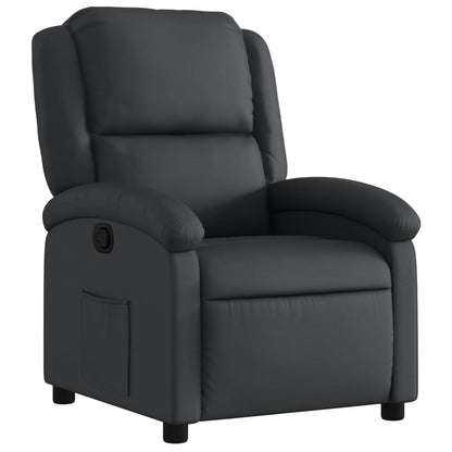 Relaxfauteuil Zwart Echt Leer