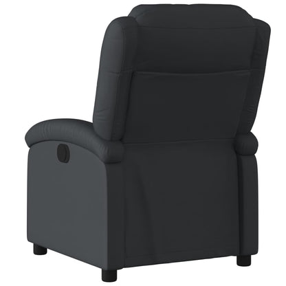 Relaxfauteuil Zwart Echt Leer