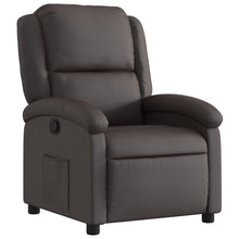 Relaxfauteuil donkerbruin echt leer