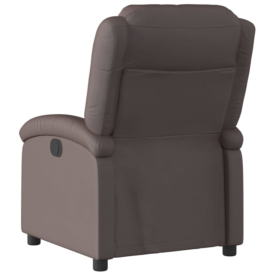 Relaxfauteuil donkerbruin echt leer