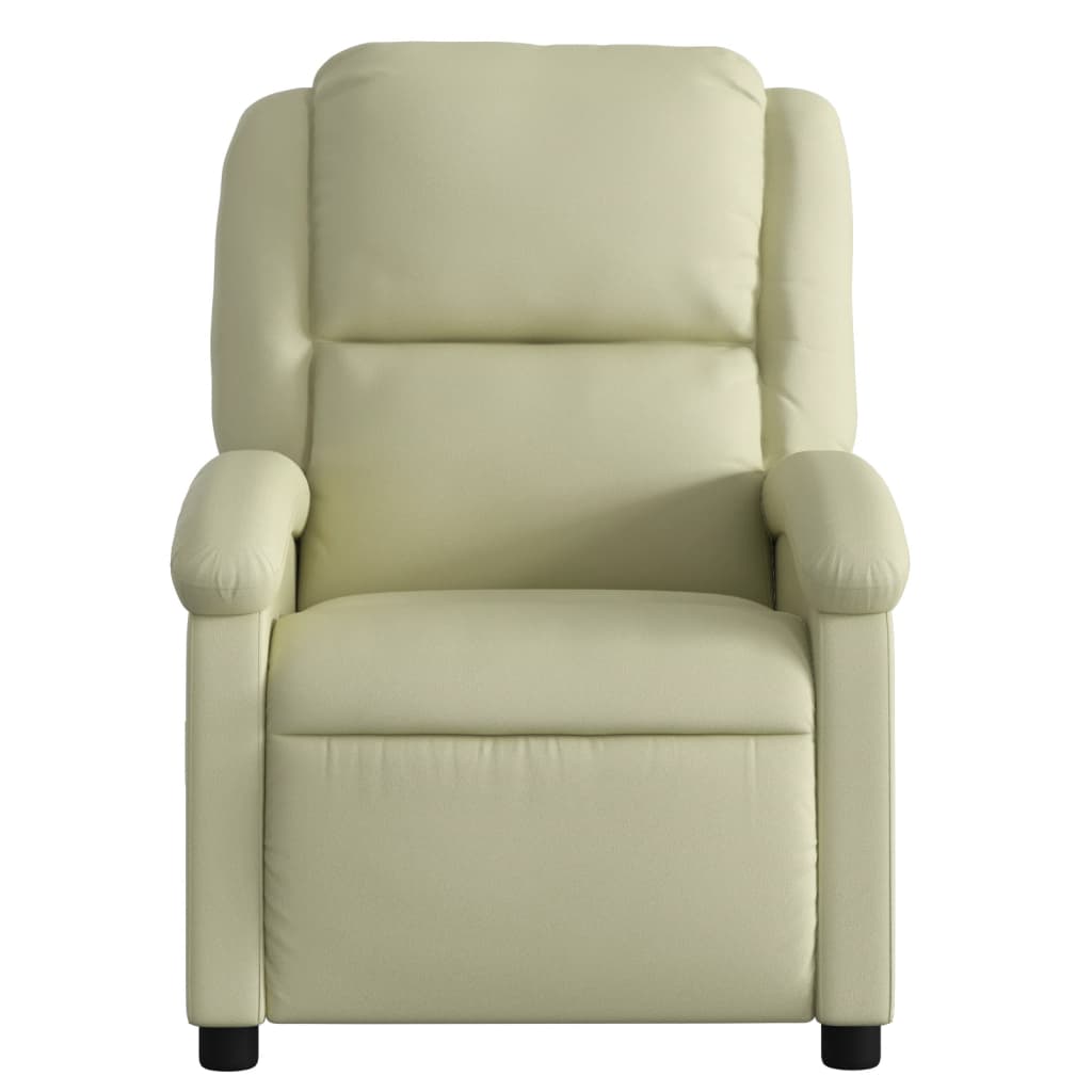Relaxfauteuil crèmekleurig echt leer