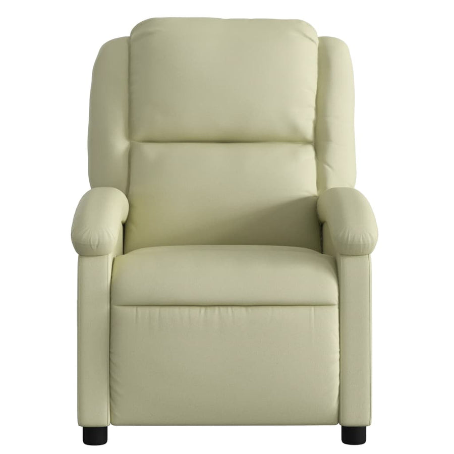 Relaxfauteuil crèmekleurig echt leer