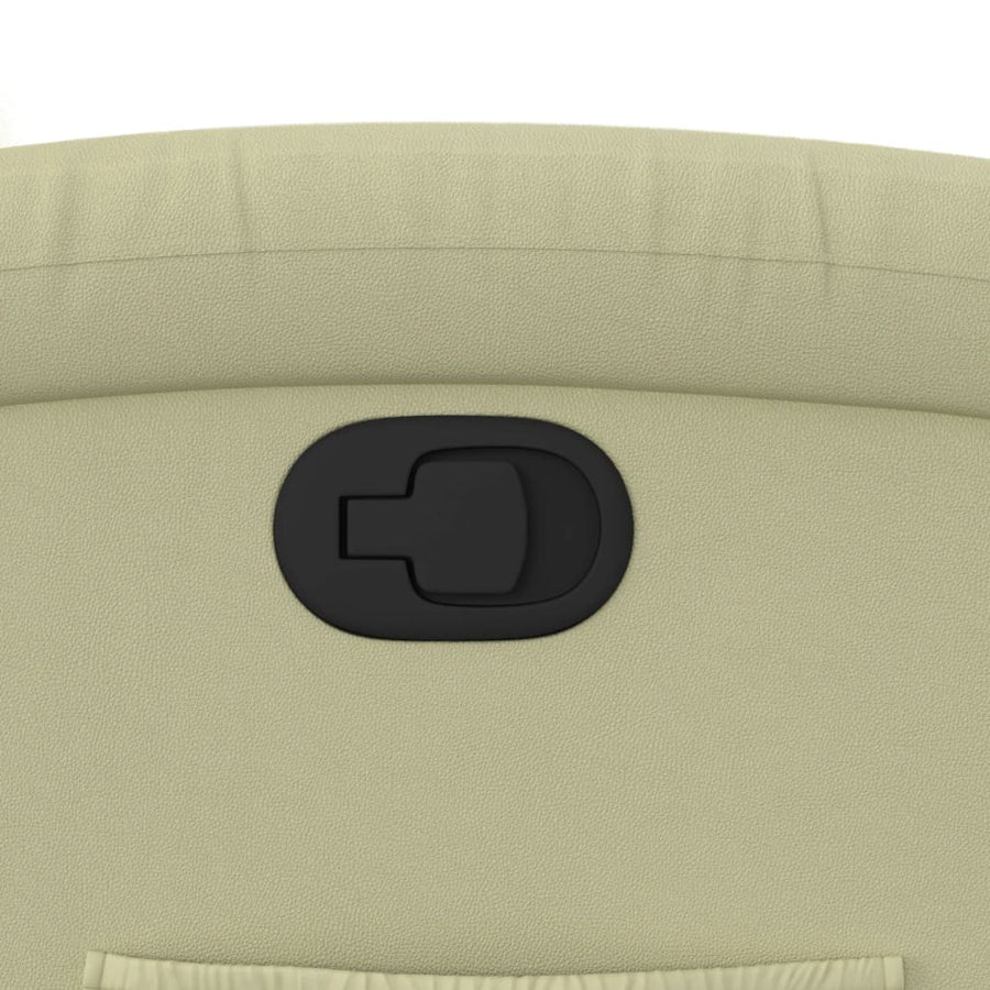 Relaxfauteuil crèmekleurig echt leer