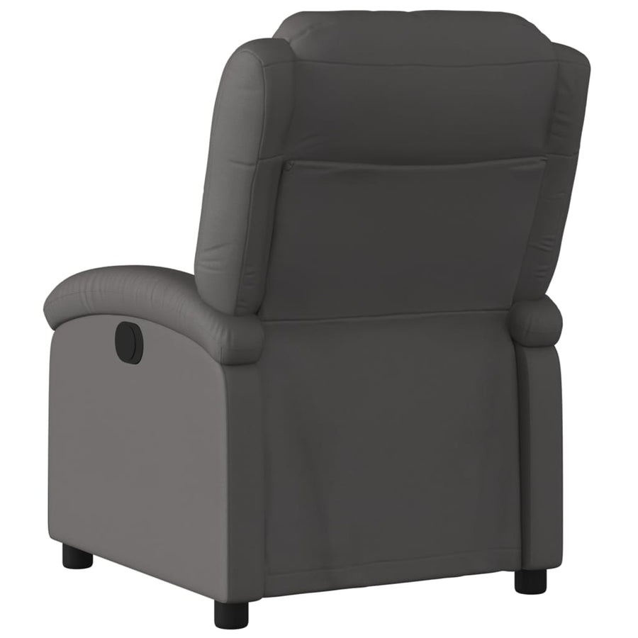 Relaxfauteuil Grijs Echt Leer