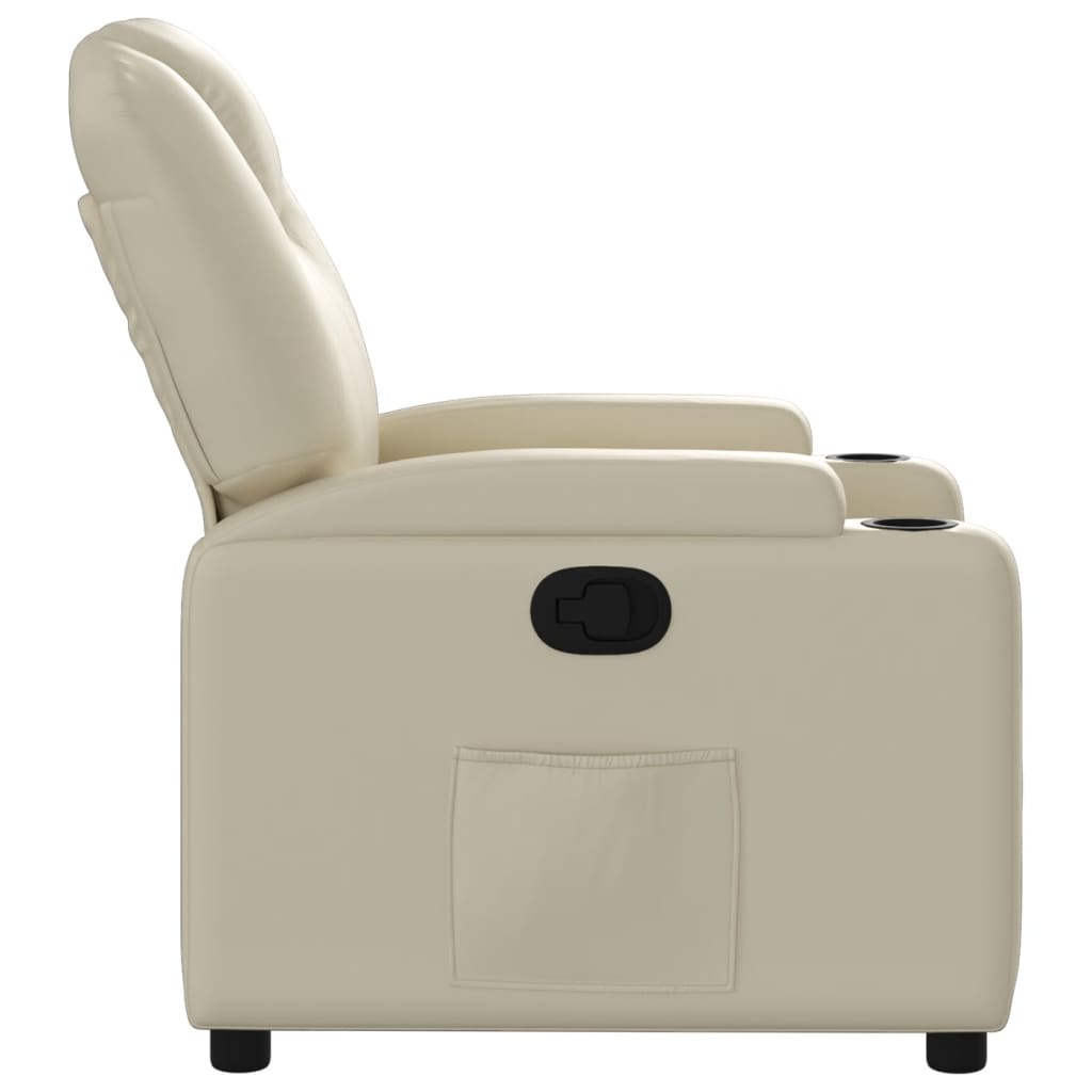 Relaxfauteuil Crème Kunstleer