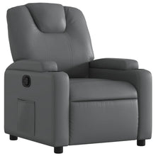 Relaxfauteuil grijs kunstleer