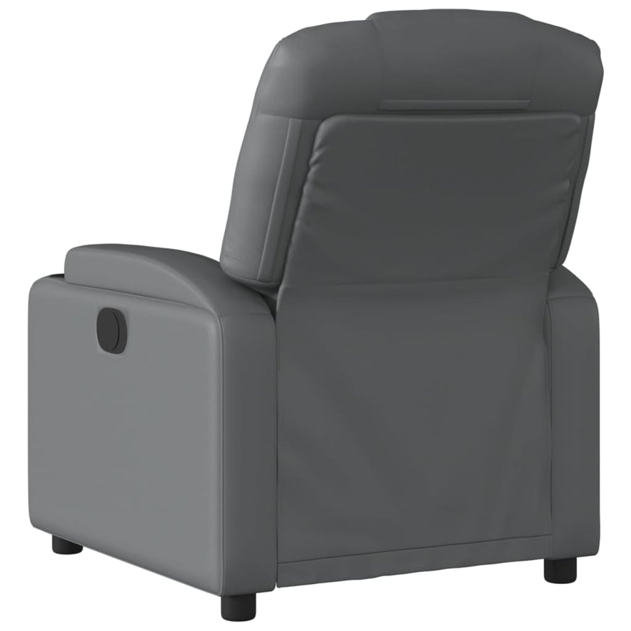 Relaxfauteuil grijs kunstleer