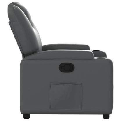Relaxfauteuil grijs kunstleer