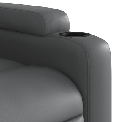 Relaxfauteuil grijs kunstleer
