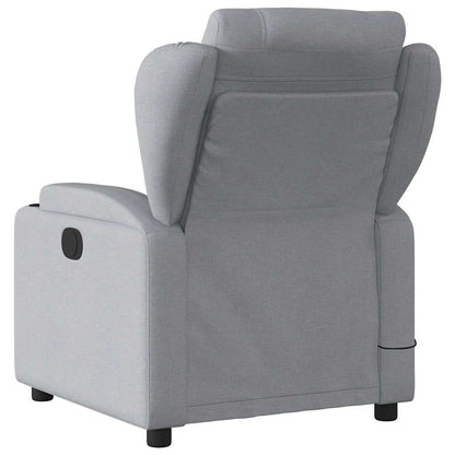 Massagestoel met lichtgrijze stof