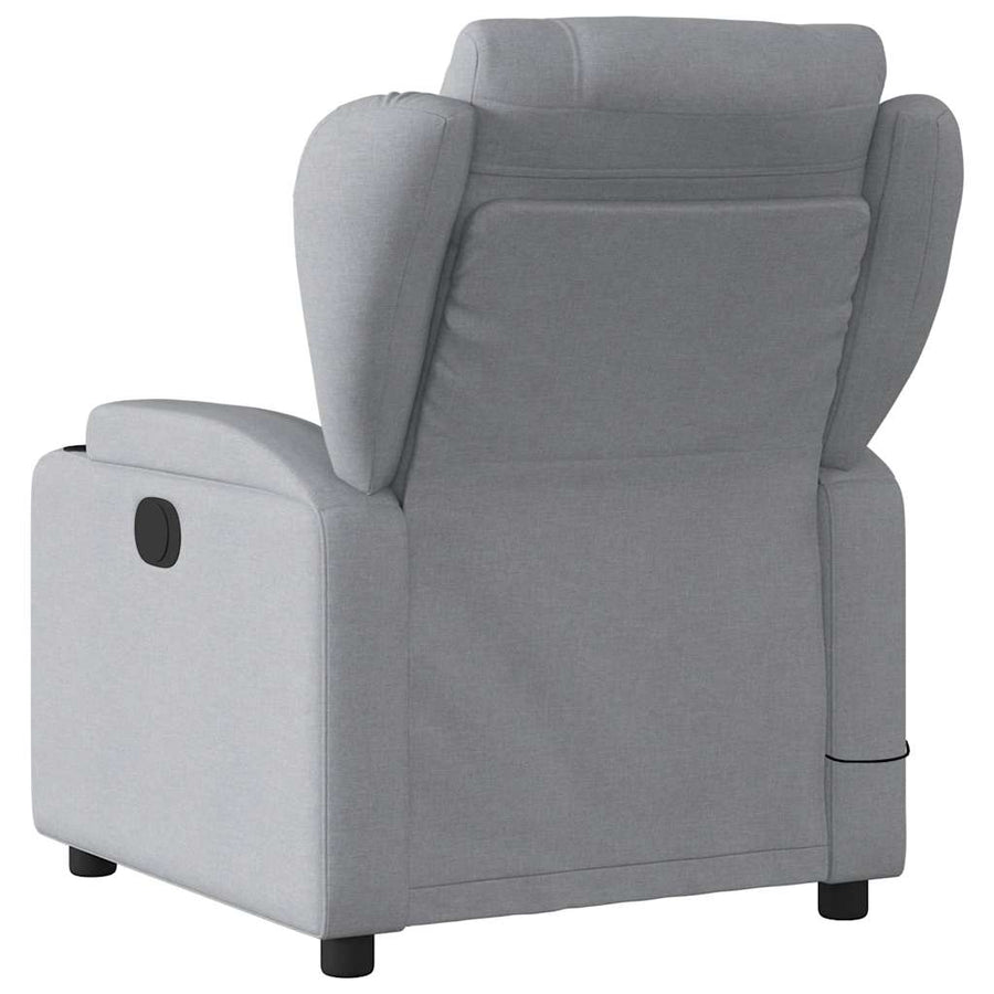 Massagestoel met lichtgrijze stof