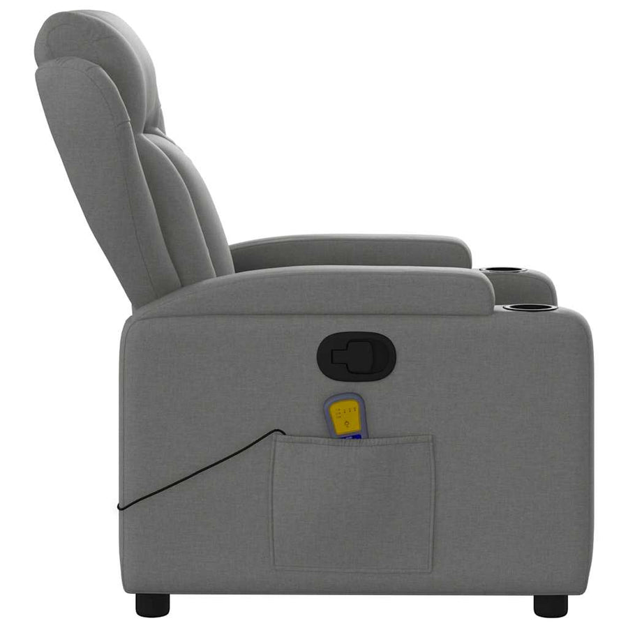 Massagestoel in donkergrijze stof