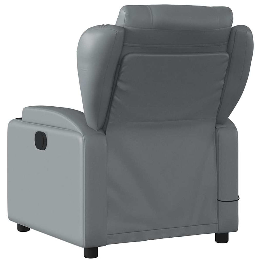 Massagestoel van grijs kunstleer