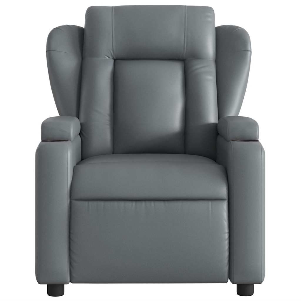 Massagestoel van grijs kunstleer