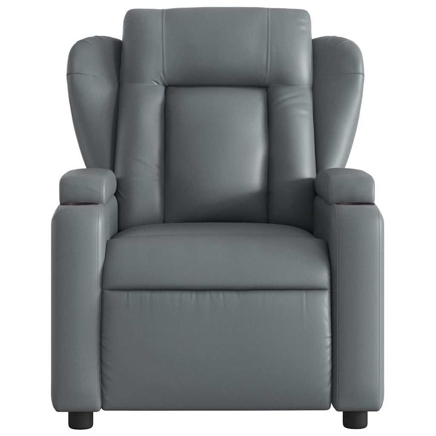 Massagestoel van grijs kunstleer
