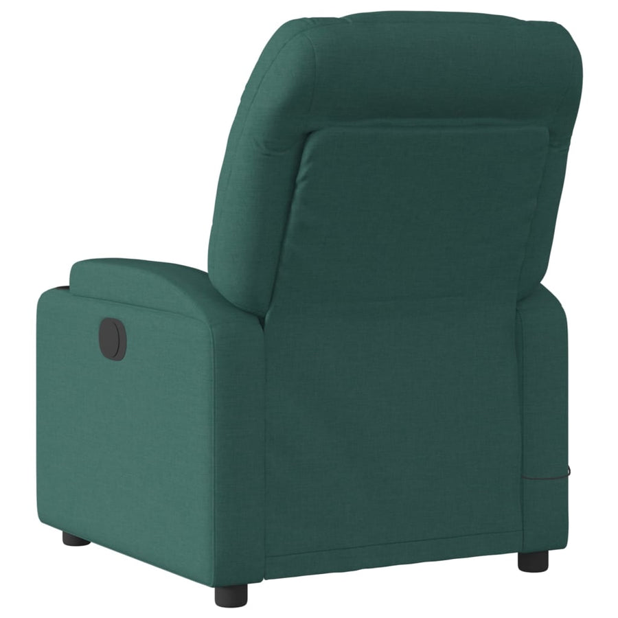 Massagestoel met donkergroene stof