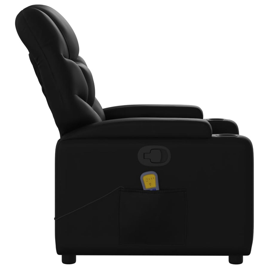 Massagestoel van zwart kunstleer