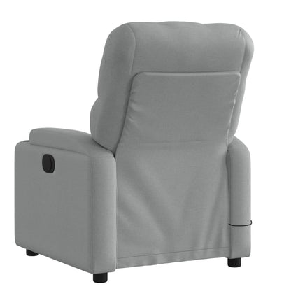 Massagestoel met lichtgrijze stof