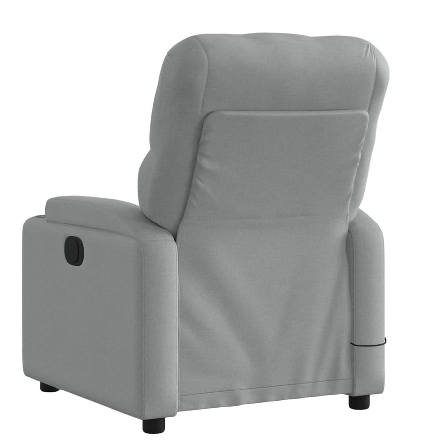 Massagestoel met lichtgrijze stof