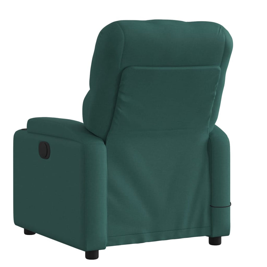 Massagestoel met donkergroene stof