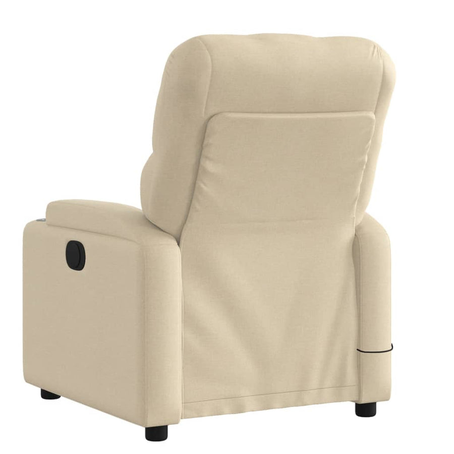 Massagestoel met crèmekleurige stof