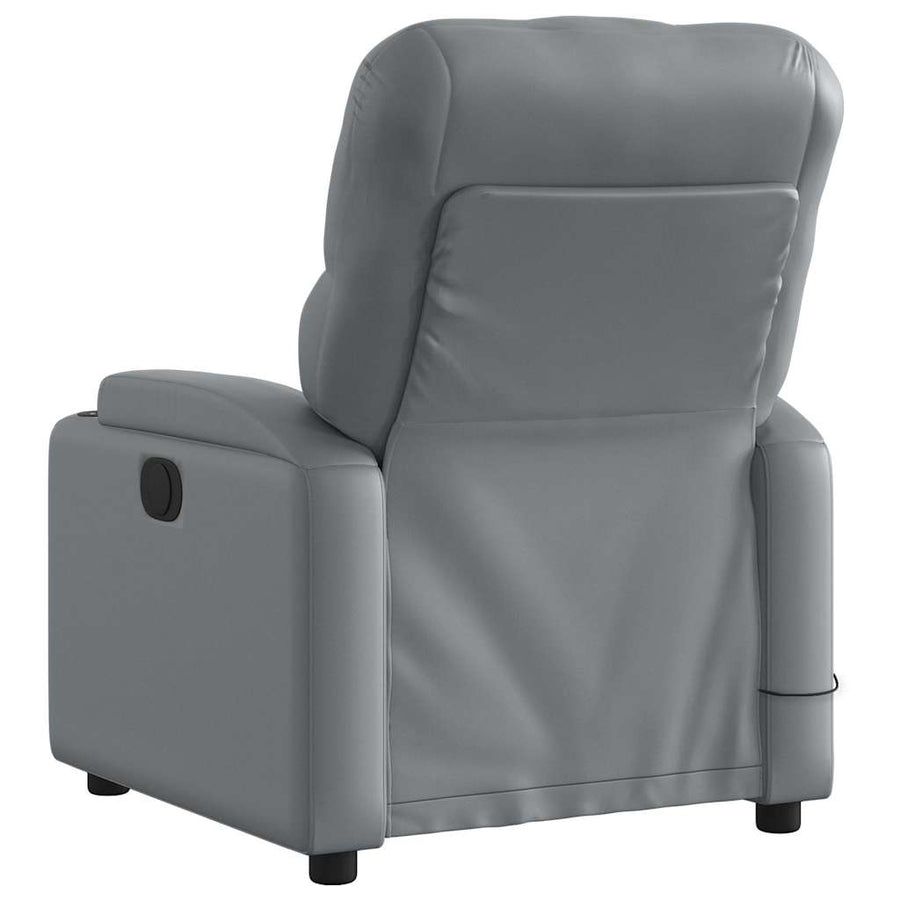 Massagestoel van grijs kunstleer
