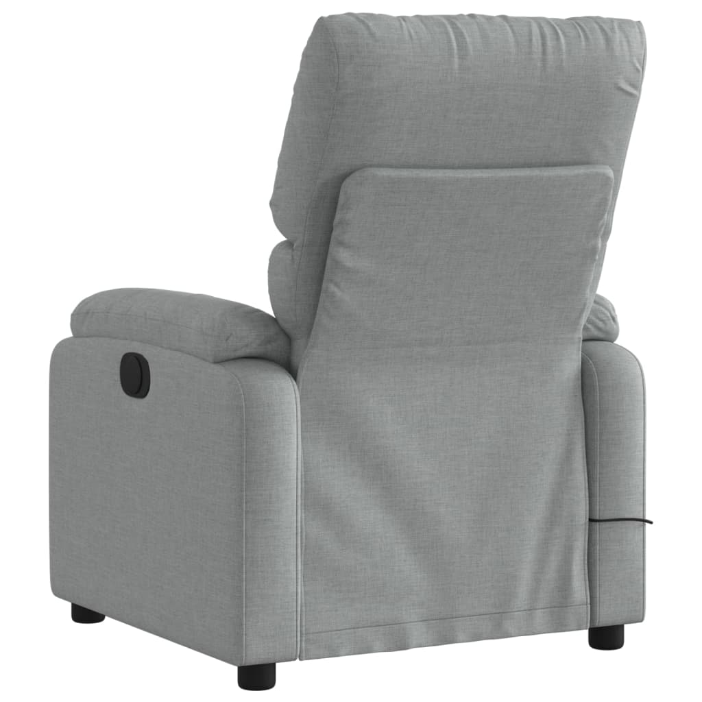 Massagestoel met lichtgrijze stof