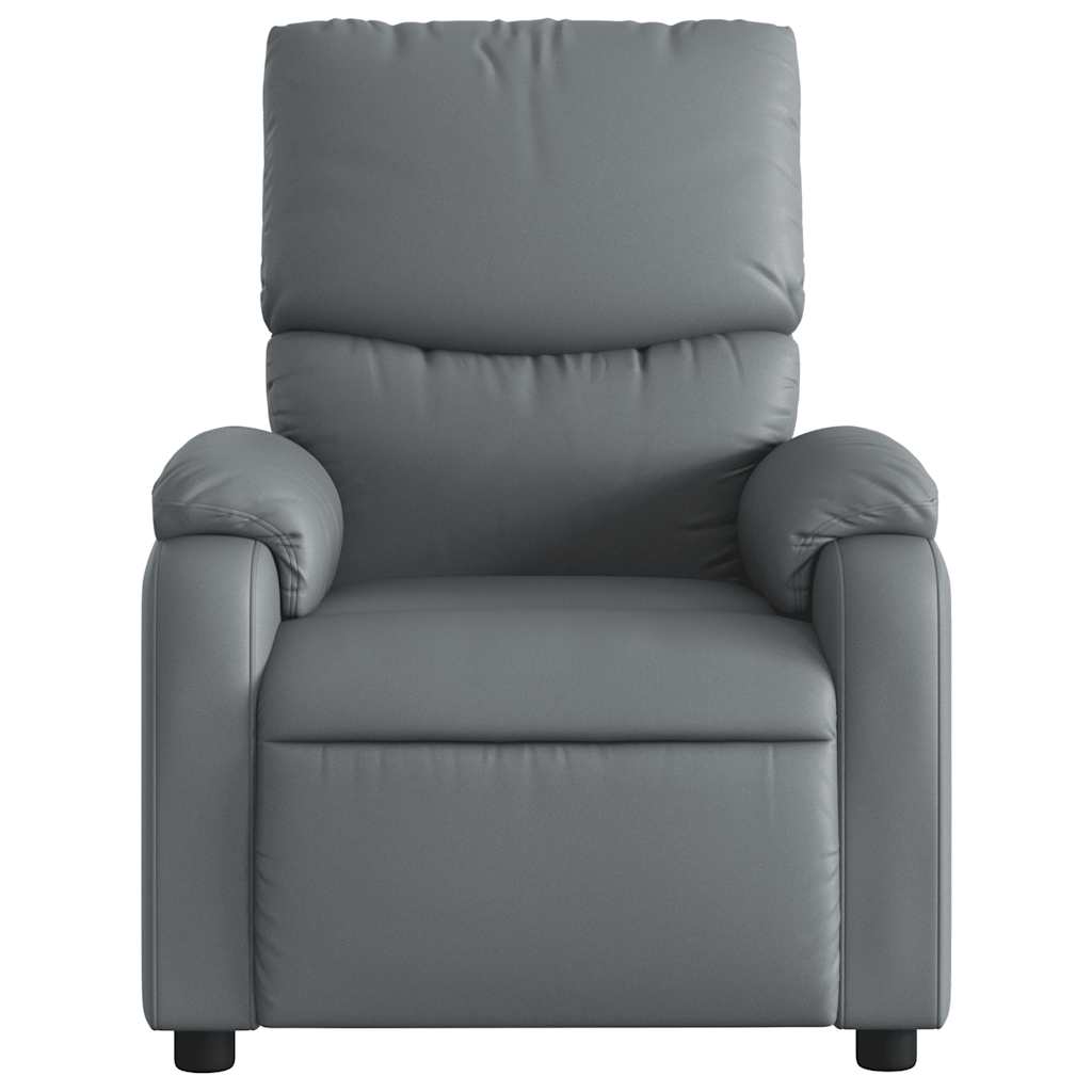 Massagestoel van grijs kunstleer