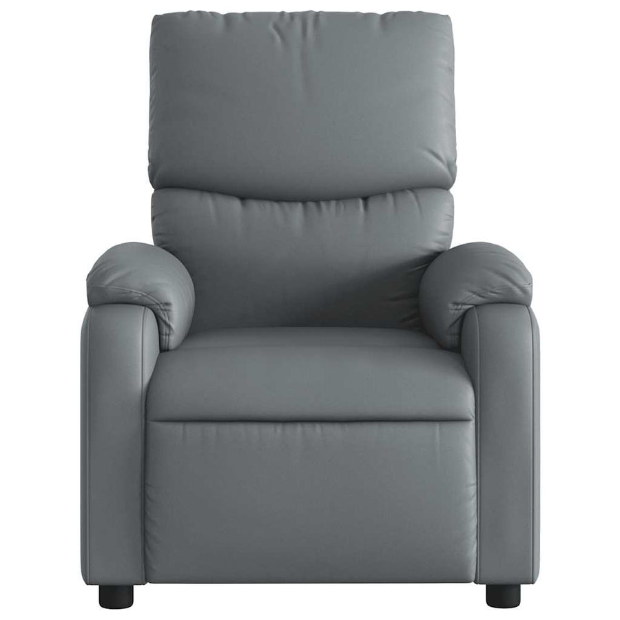 Massagestoel van grijs kunstleer