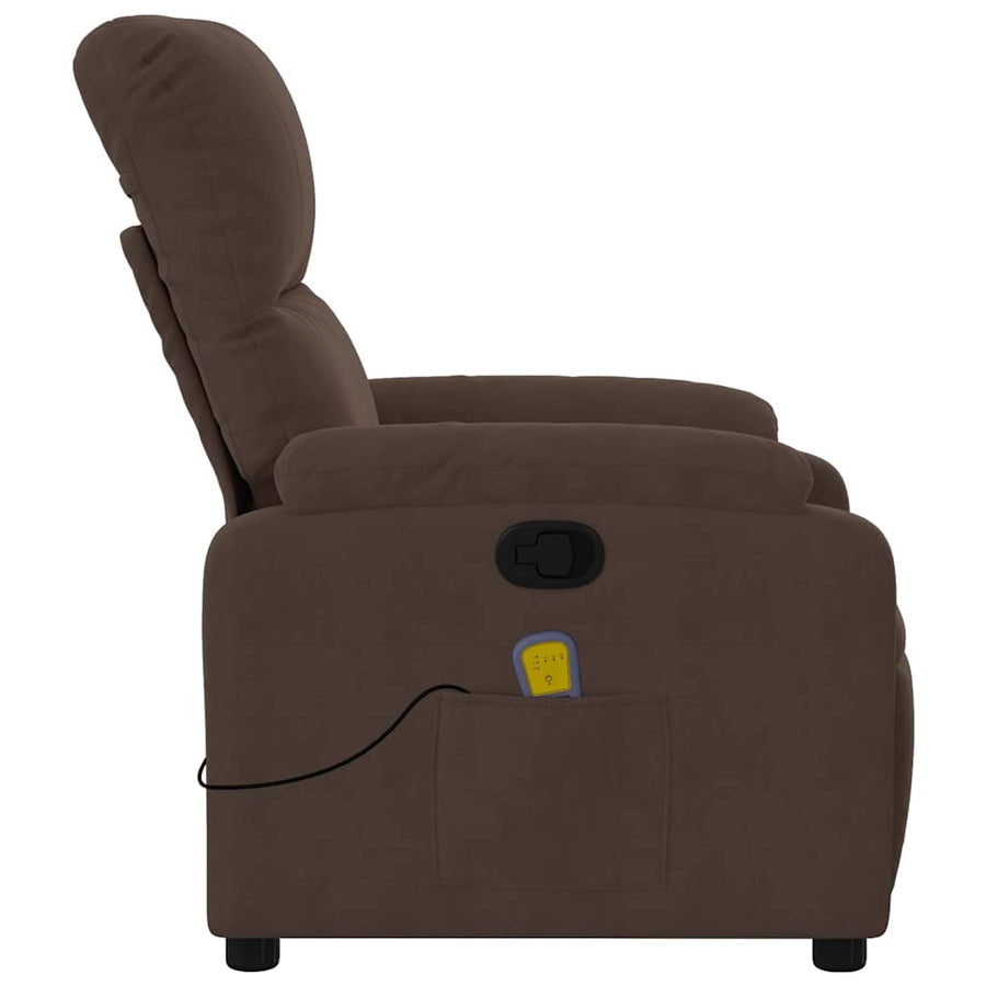Massagestoel van microvezelstof in bruin
