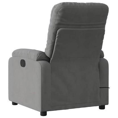 Massagestoel in donkergrijs microvezelstof