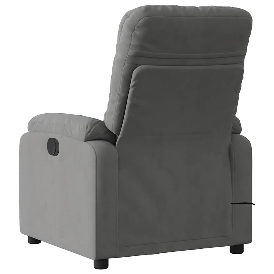 Massagestoel in donkergrijs microvezelstof