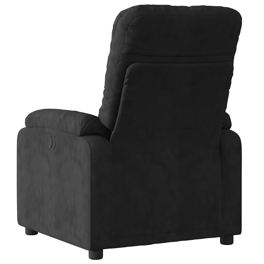 Massagestoel van zwarte microvezelstof