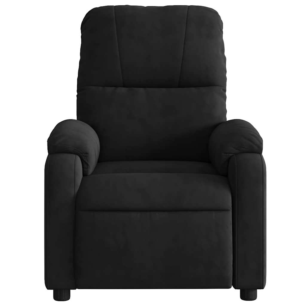 Massagestoel van zwarte microvezelstof