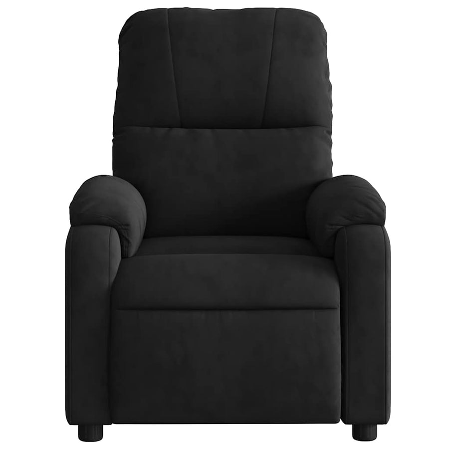 Massagestoel van zwarte microvezelstof