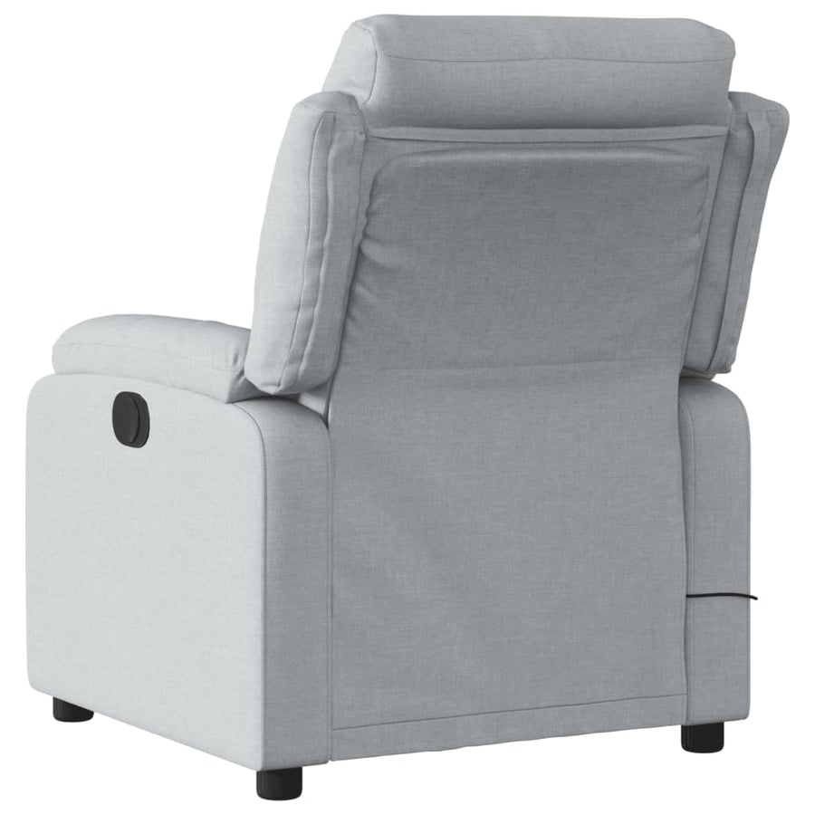Massagestoel met lichtgrijze stof