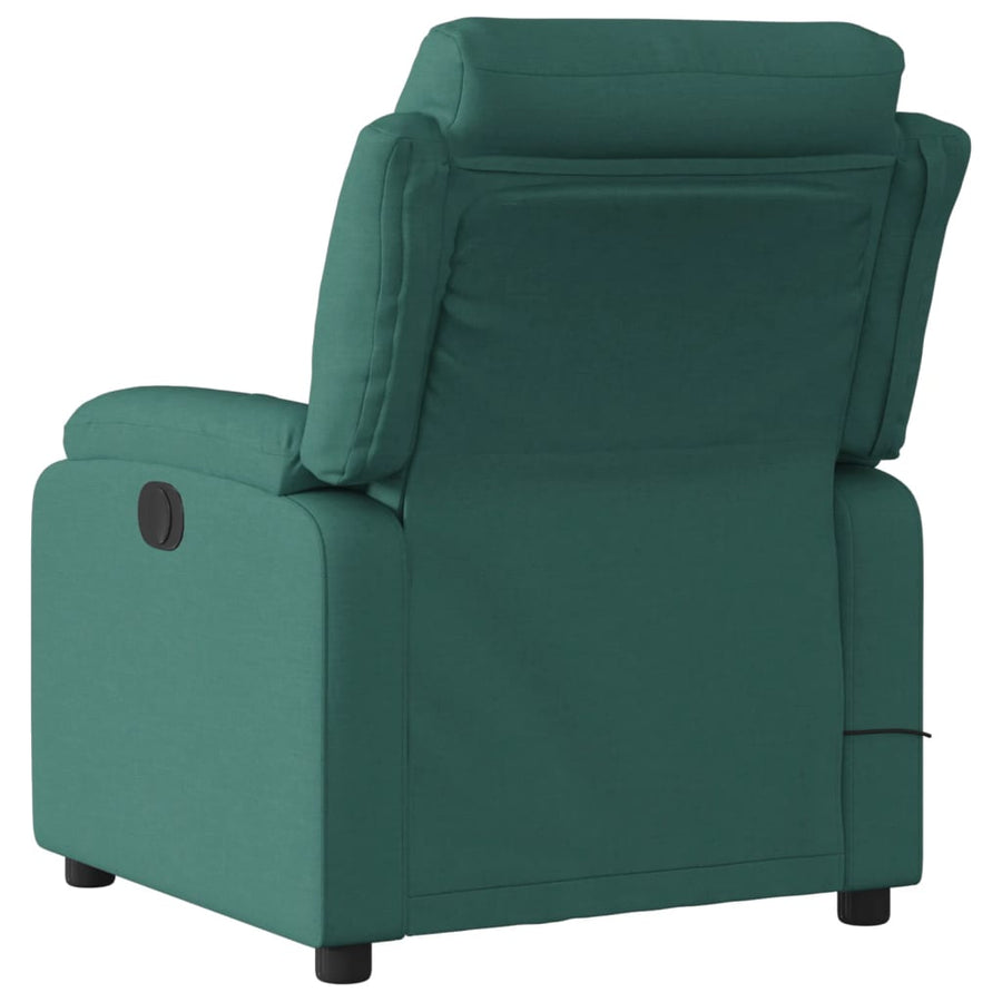 Massagestoel met donkergroene stof