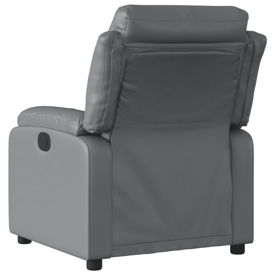 Massagestoel van grijs kunstleer
