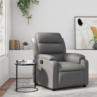 Massagestoel grijs kunstleer