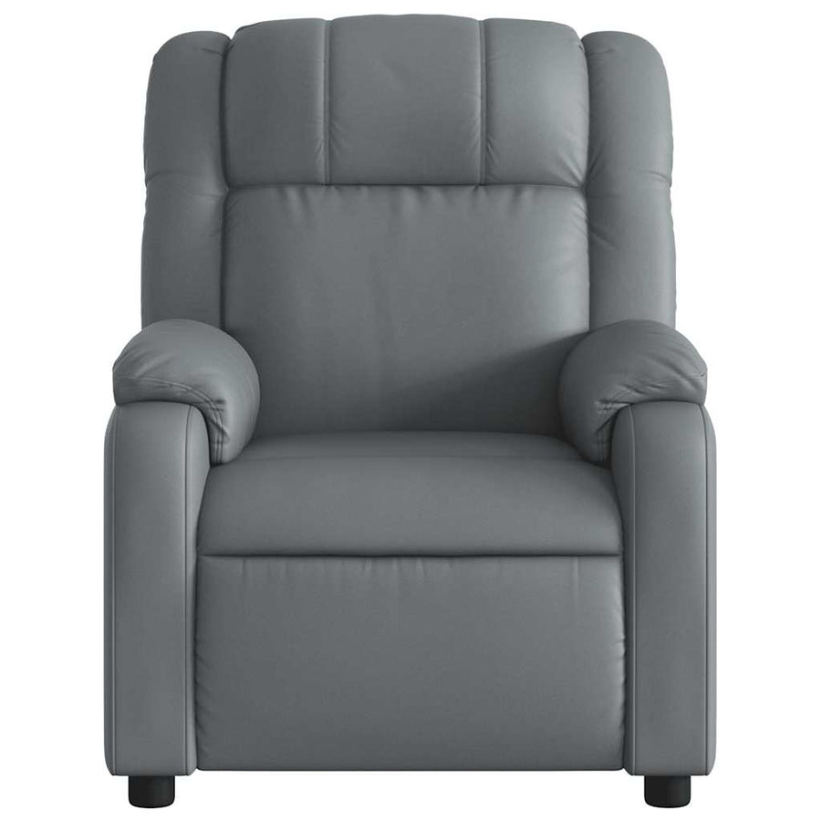 Massagestoel van grijs kunstleer