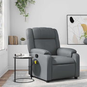 Massagestoel grijs kunstleer