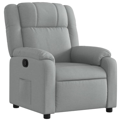 Relaxfauteuil lichtgrijze stof