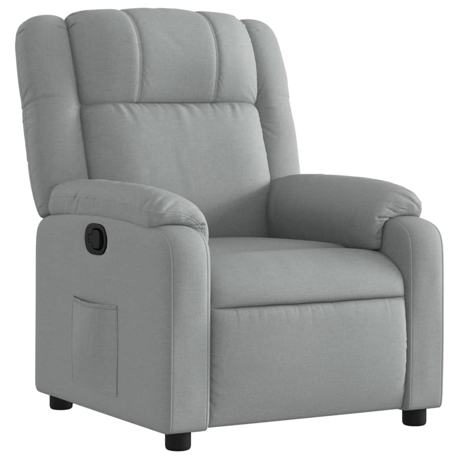 Relaxfauteuil lichtgrijze stof