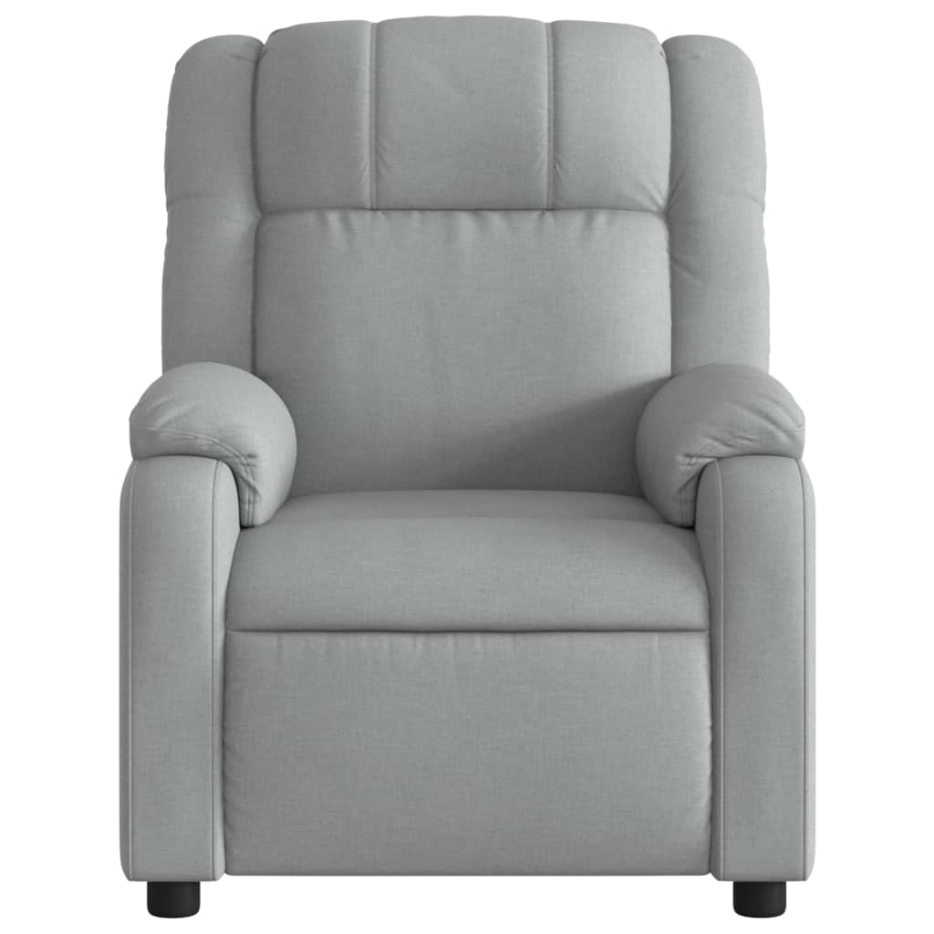 Relaxfauteuil lichtgrijze stof