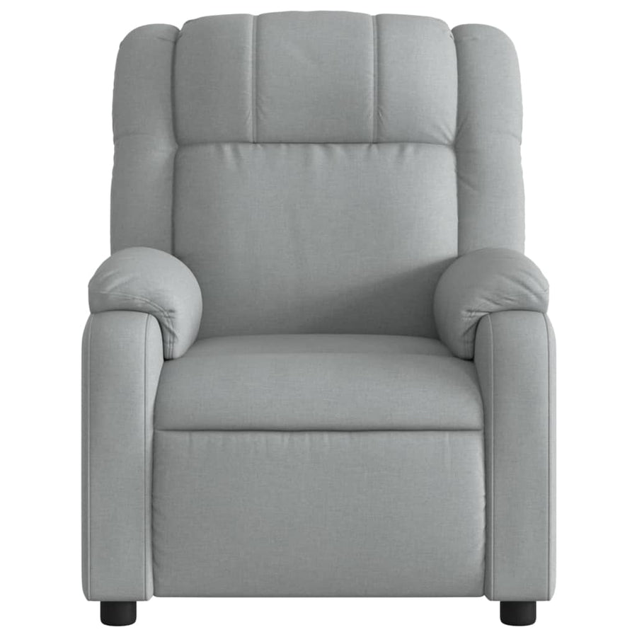 Relaxfauteuil lichtgrijze stof