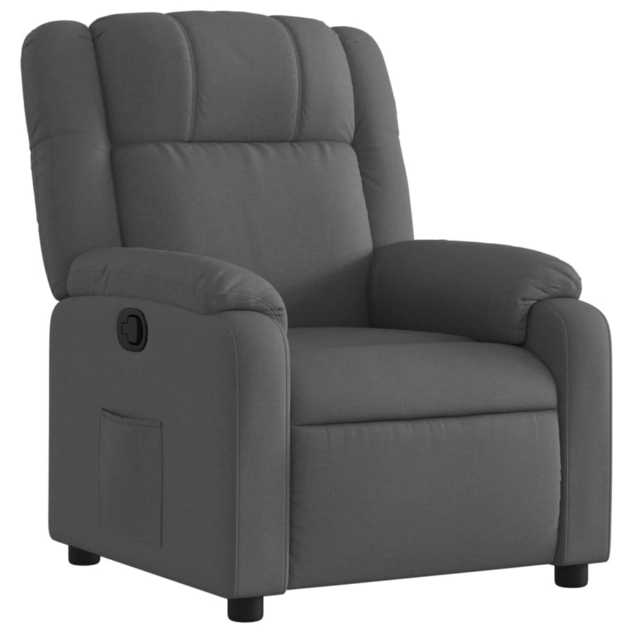 Relaxfauteuil donkergrijze stof